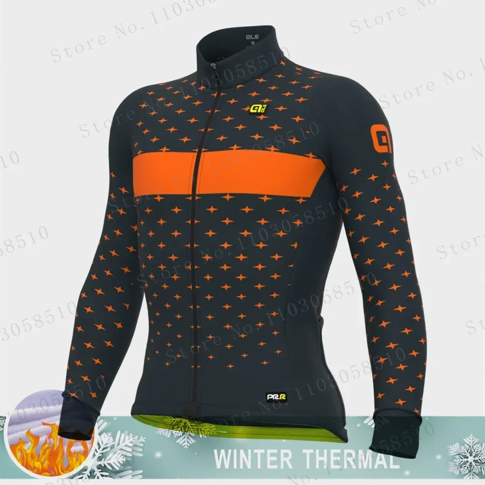 thumbnail image 1 of AIE Chaqueta de ciclismo de invierno para hombre, de manga larga, polar, resistente a la intemperie, cortavientos, ropa deportiva para exteriores para bicicleta de montaña, abrigo cálido, 1 of 4