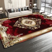 European Luxury Red Carpet for Living Room Decoration Large Carpets Customized Sofa Coffee Table Mat Non-slip Bedroom Lounge Rug 1