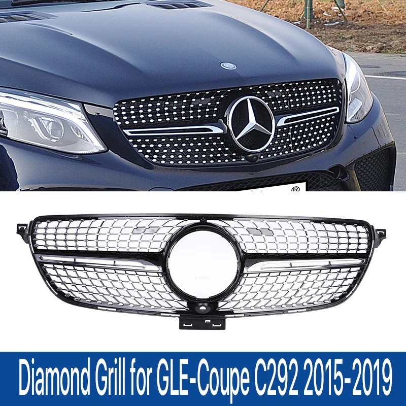 Grill Front Bumper Radiator Diamond Grille Style For Mercedes's Benz