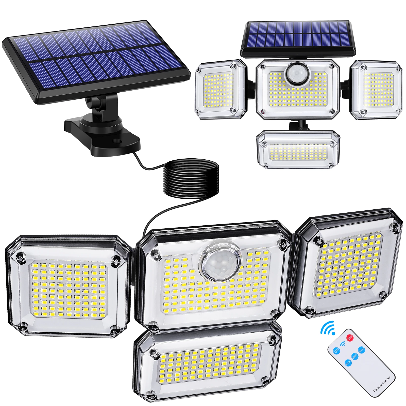 112/333 Outdoor Solar Lights Motion Sensor Powerful Led Lamp Spotlight Sunlight Energy Waterproof For Exterior Garden Wall Decor 12w led bulb gu10 cob mr16 spotlamp dimmable 2700k 3000k warm white 3w 5w 7w 10w replace halogen energy saving lamp