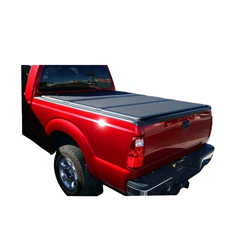 WaterproofAluminumHardTriFoldingTonneauCoverPickupTruckBed