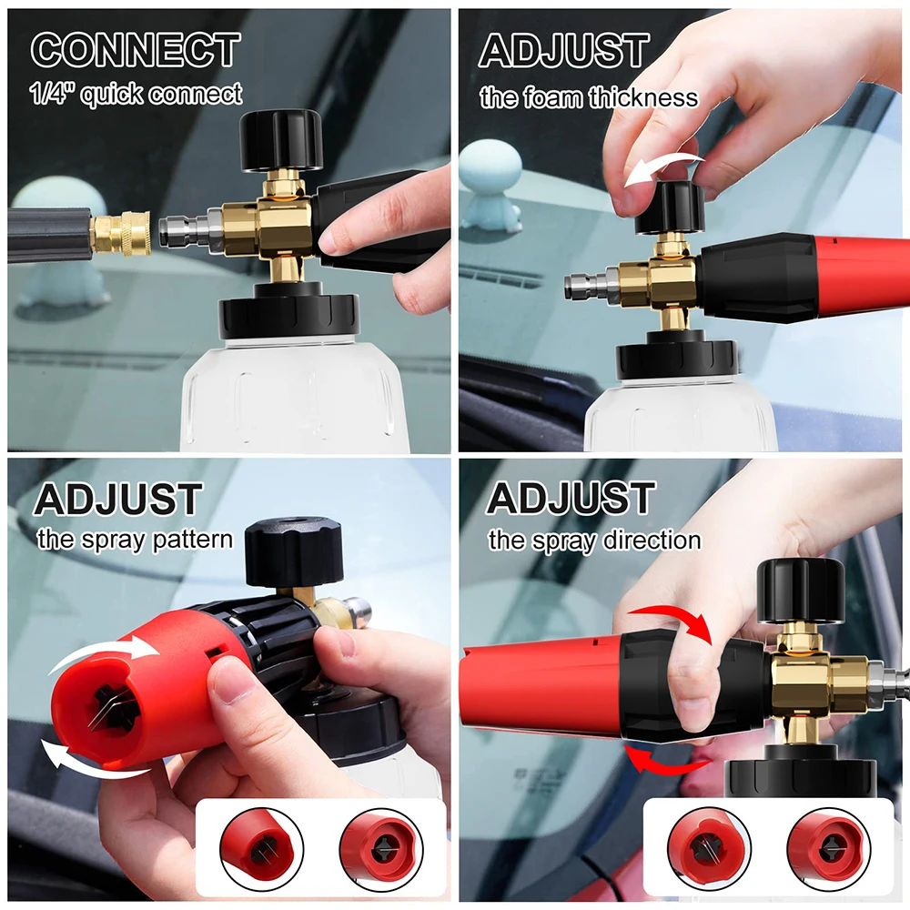 Foam Nozzle Snow Foam Lance Foam Bottle Sprayer for Karcher Bosch Parkside Elitech Nilfisk Huter Stihl Pressure Washer Car Wash 2