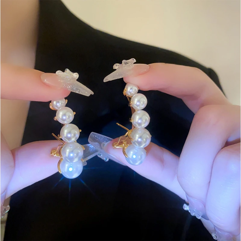 

2024 модные жемчужные серьги женские Ретро клипсы для ушей серьги-гвоздики для женщин ювелирные изделия для свадебной вечеринки подарочные аксессуары Оптовая продажа