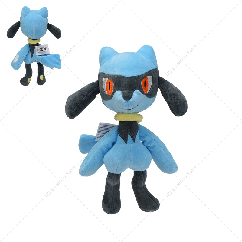 thumbnail image 1 of 16-31cm Pokemon Standing Lucario Shiny Plush Doll Cute Mega Riolu Animal Stuffed Quality Peluche Toy Children Halloween Gifts, 1 of 5