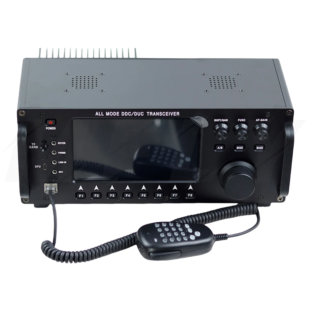 100W HF+UV All Mode DDC/DUC Transceiver Mobile Radio SDR Transceiver with 7" Tou