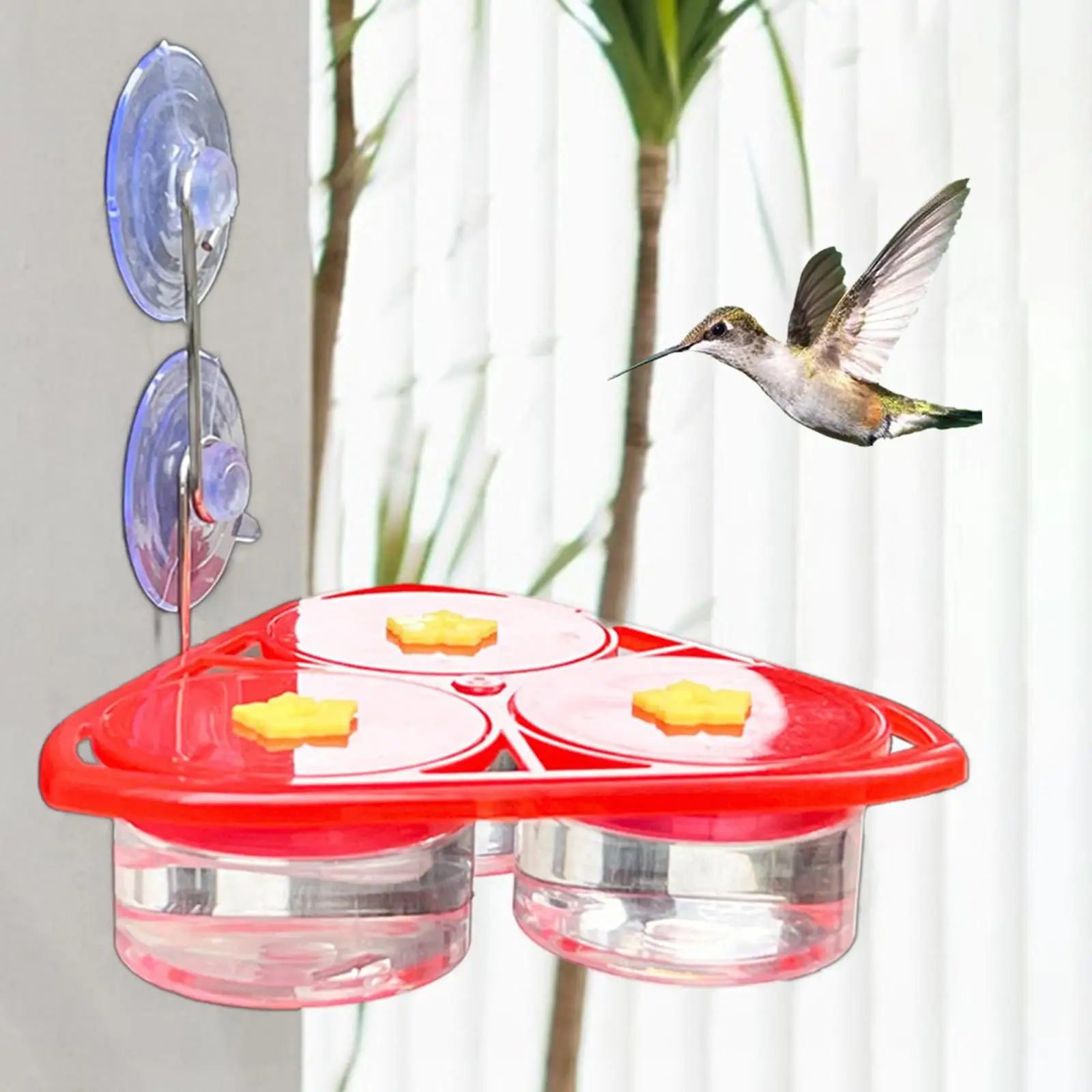 Hanging Hummingbird Feeder Outdoor with Hook Easy Clean Humming Bird Feeder for Patio Garden Backyard Yard Gift for Bird Lovers