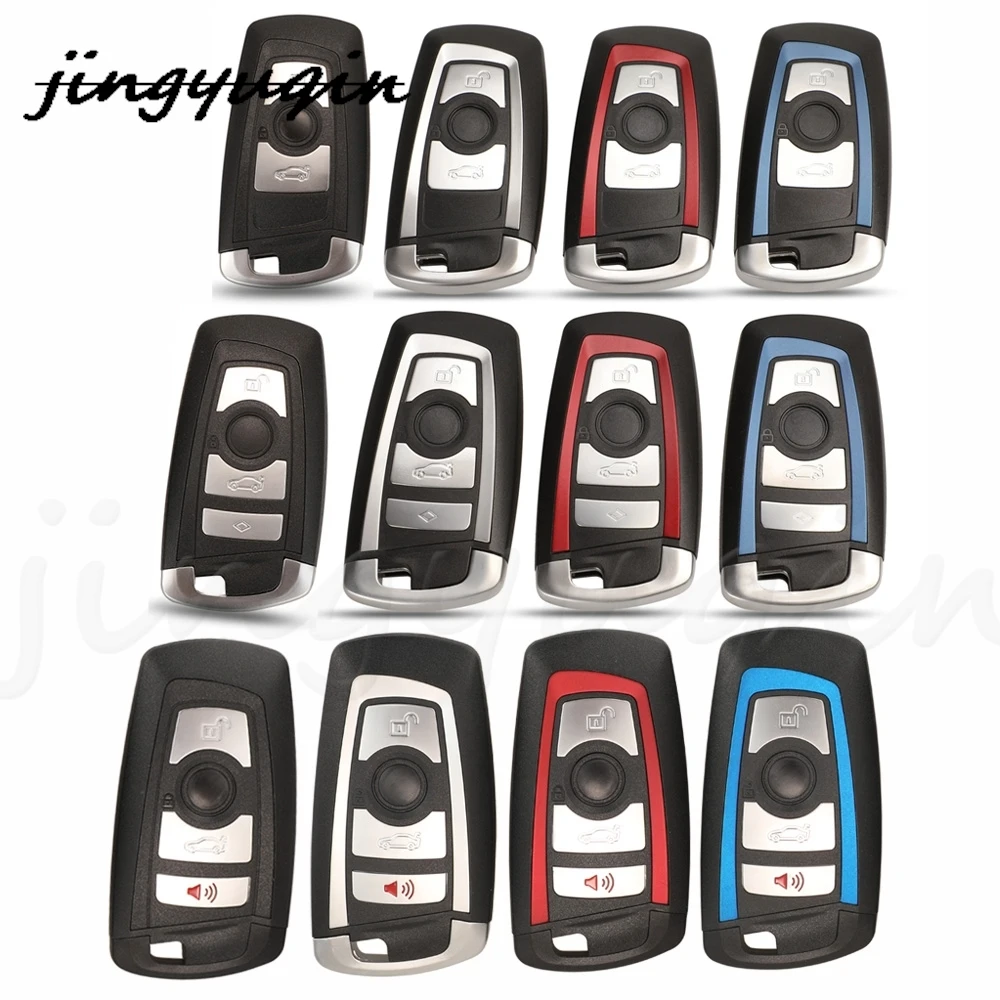 jinyuqin Smart Car Key Shell Cover Remote Keyless Case for BMW CAS4 F FEM 3 5 7 Series E90 E92 E93 X5 F10 F20 F30 F40 Panic FOB
