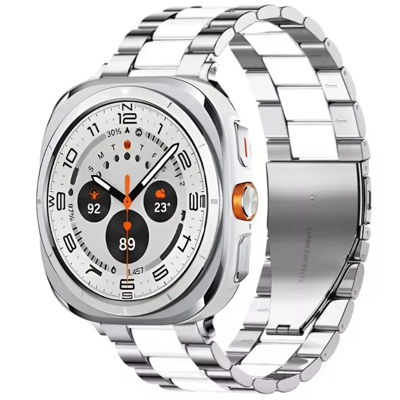 Premium Stainless Steel Metal Watch Strap - Elegant Bracelet Wristband in 47mm Size