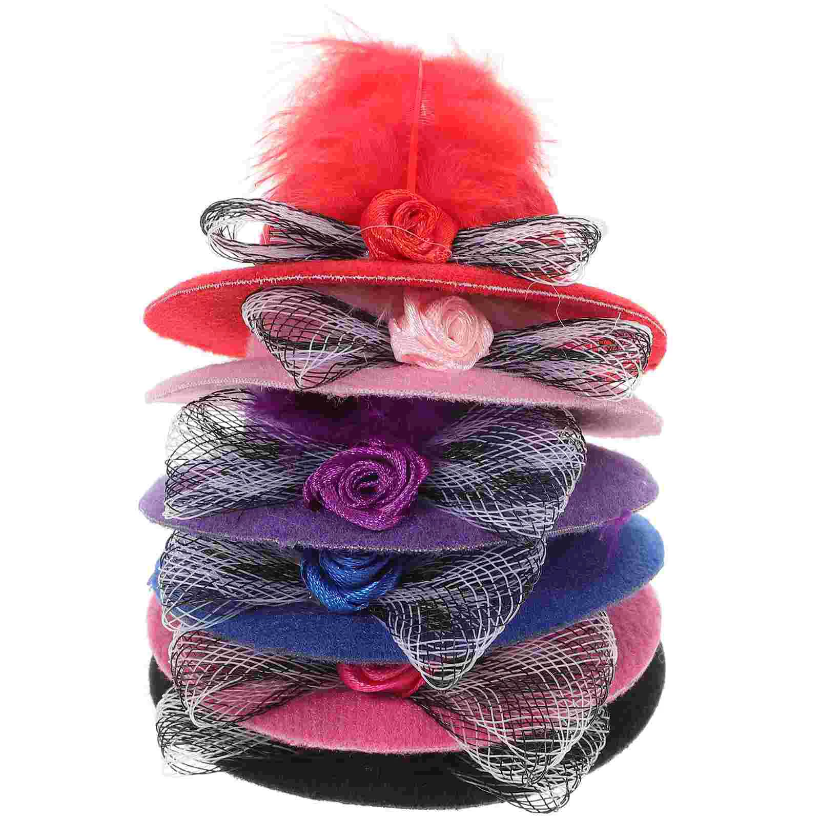 

6 Pcs Caps Hat Mini Hats for Crafts Miniature Tiny DIY Tea Small Women Toddler