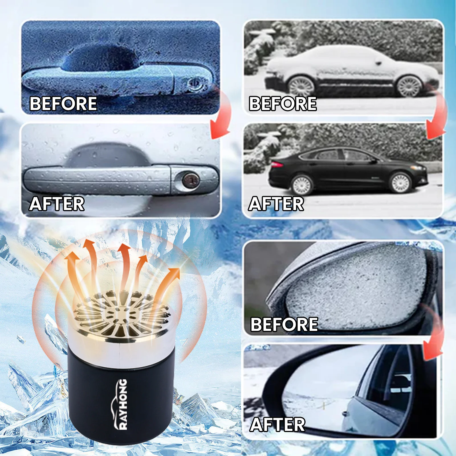 Window Defroster Easy Defrosting Portable Plc Car Microwave Molecular Deicer Applicable To Automobile Glass Defroster Auto Parts