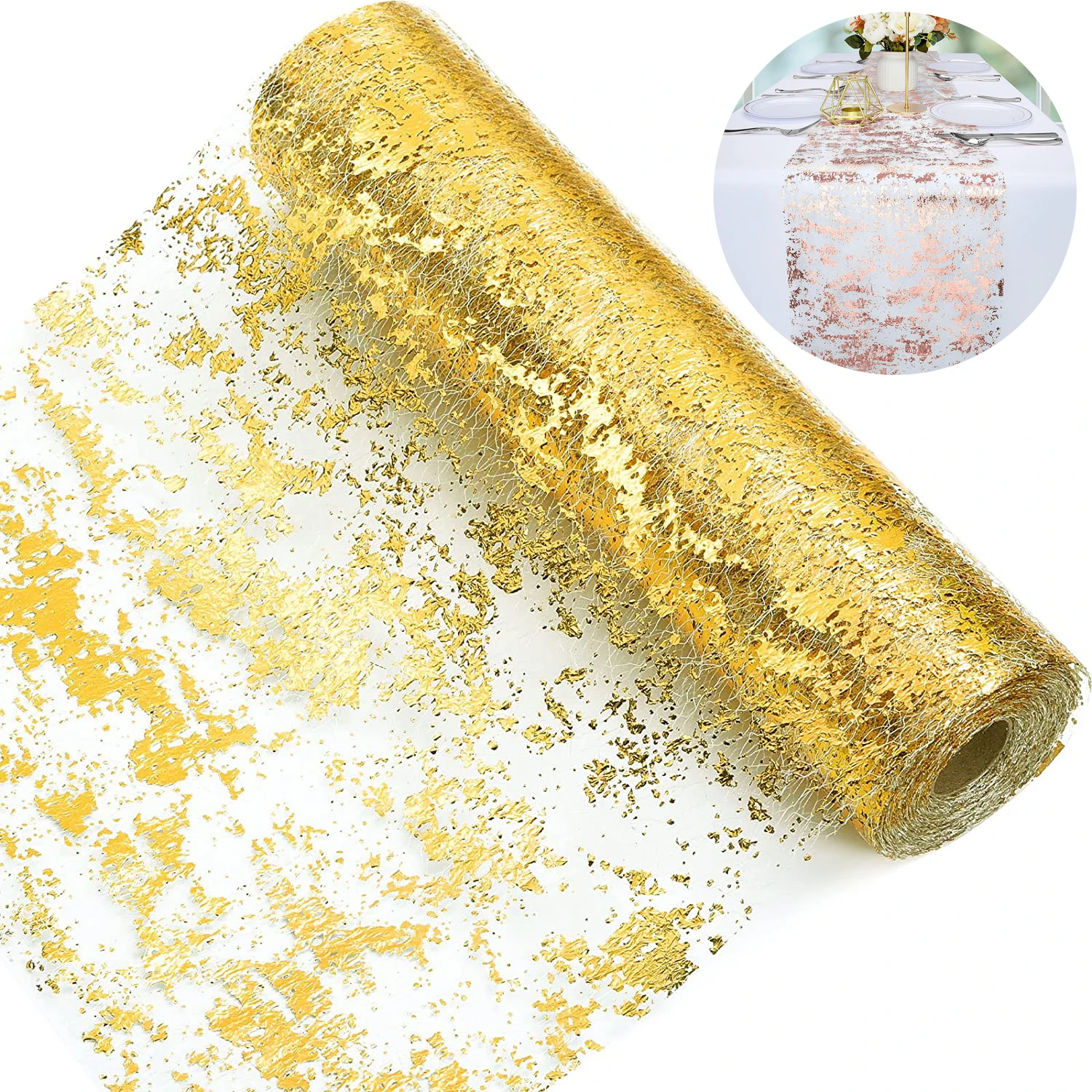 Golden Table Runner Wedding Decoration Gold Table Runner Party Goldfoil