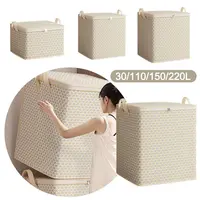 with Handle Clothes Storage Bins Clothes Organizer Foldable Wardrobe Sorting Storage Bucket Large Capacity Dust-Proof 1