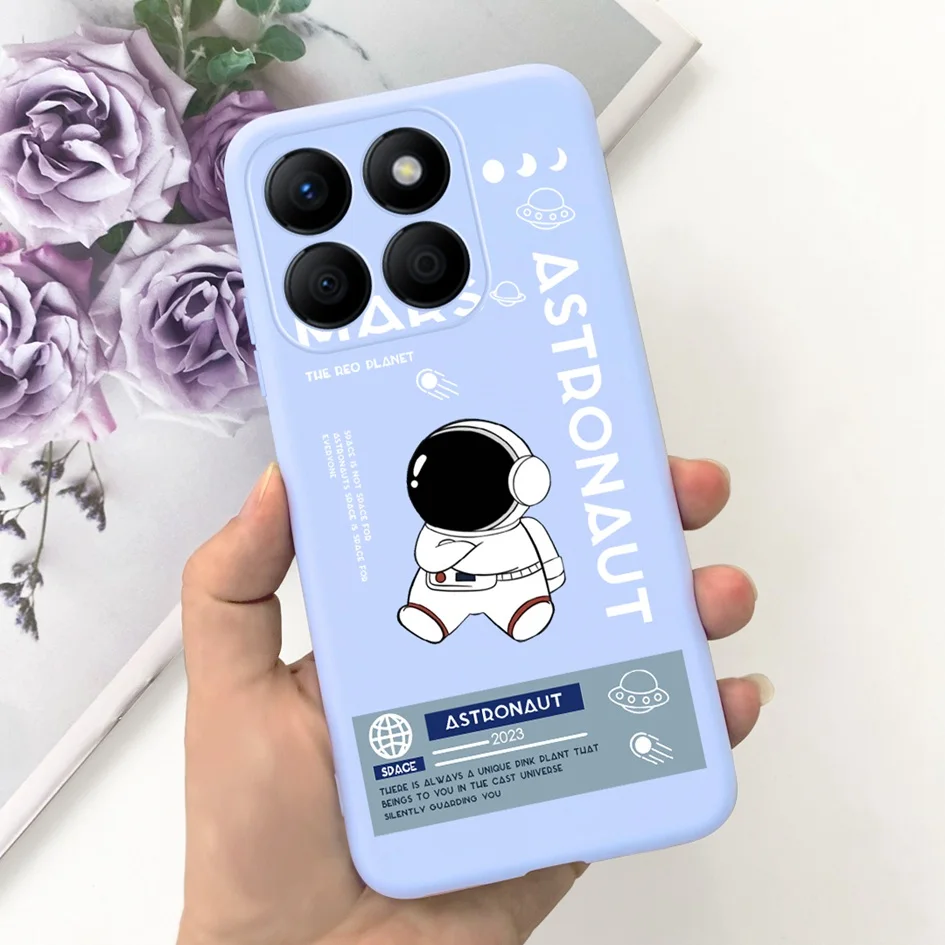 Stylish Floral Moon Soft Silicone Case - Artistic Back Cover