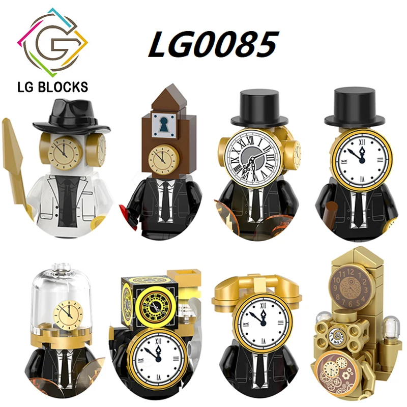 

LG0085 Skibidi Toilet Mini Building Block Anime Figure Clock Man Titan Clockman Image Dolls Puzzle Assembly Toy Bricks Wholesale