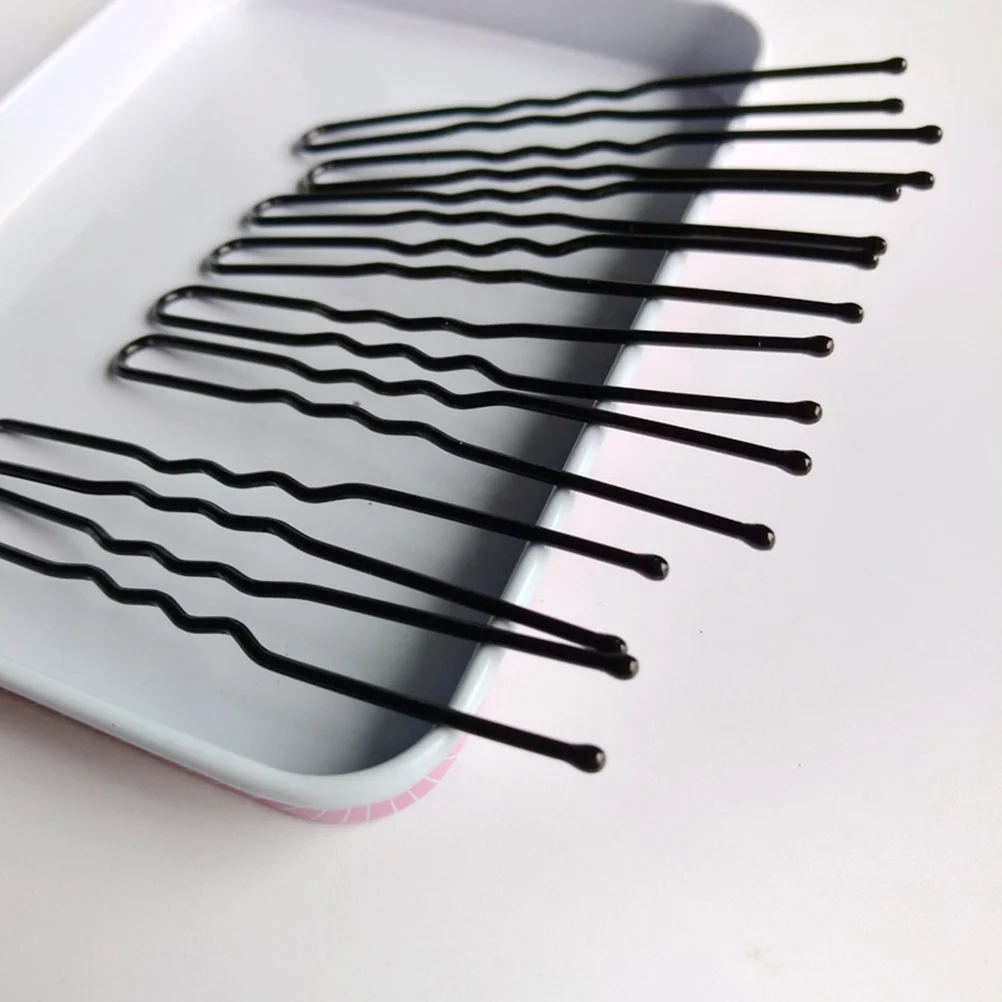 

50pcs Bobby Hair U Shaped Hair Black Metal Hair Clips for Buns, Updo Hairstyles