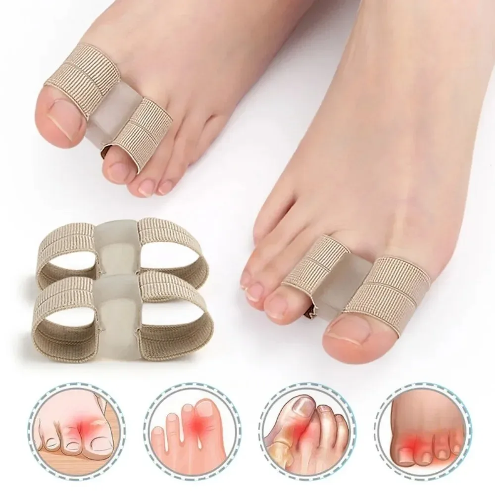 New Silicone Two Toe Separator Straightener Adjuster Bunion Hallux Valgus Corrector Foot Care Tool Toe Spreader