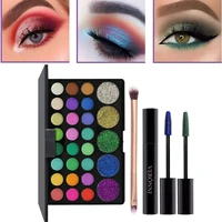 29 Colors Eyeshadow Palette Set with Mascara Eyeshadow Brush Earth Color Waterproof Long Lasting Music Festival Cosmetics Makeup 2