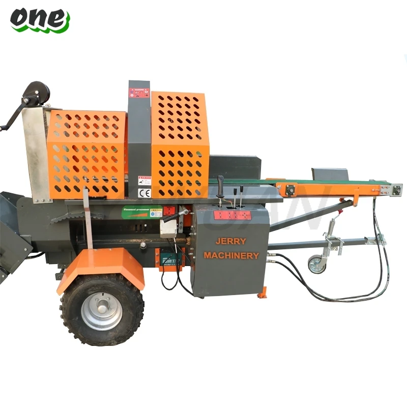 20Ton Gasoline Hydraulic Wood Log Splitter Horizontal Wood Splitting Machine Fast Splitter Firewood Process Log