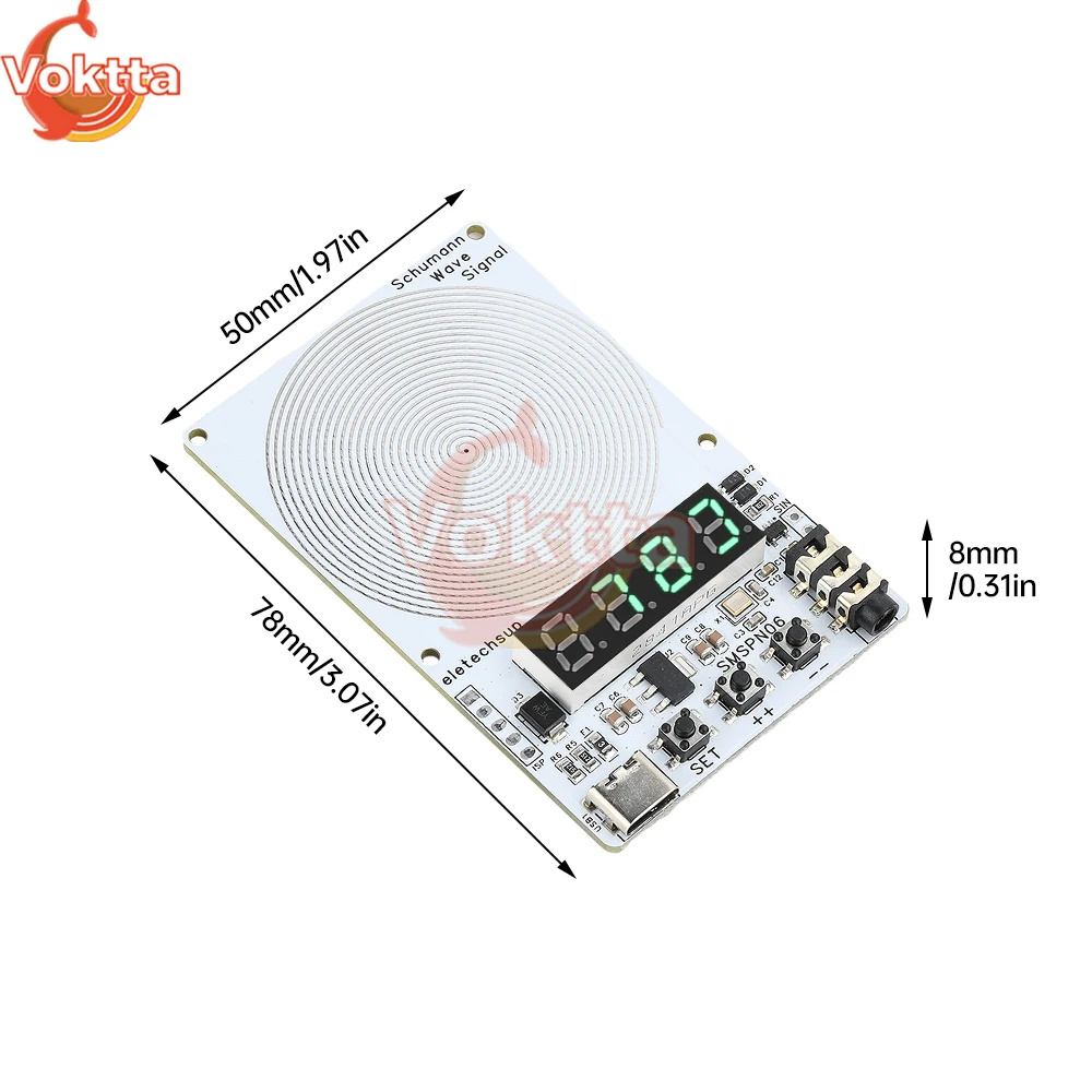 Signal Generator Kit Signal Generator Waves Resonance Generator DC 5V 7.83Hz Schumann Wave Generator 0.01Hz~9999Hz Sine Wave Adjustable 4-Digit Digital Tube Audio Resonator
