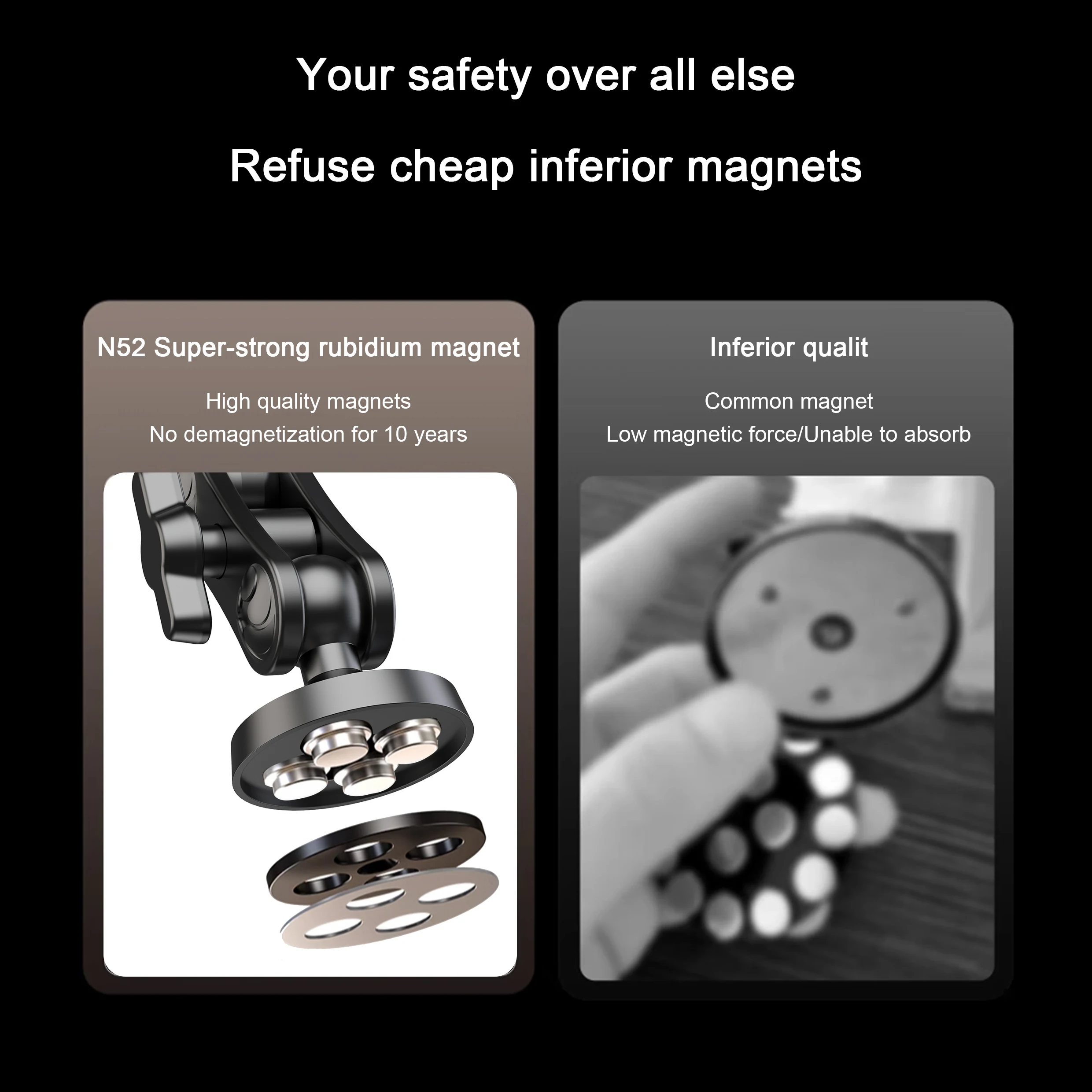 360° Adjustable Magnetic Phone Holder with Dual Ballhead and Magnet Base