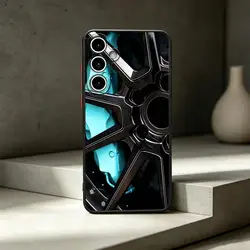 Turquoise Car Wheel Design Phone Case Cover - Galaxy A17 (Mix01)
