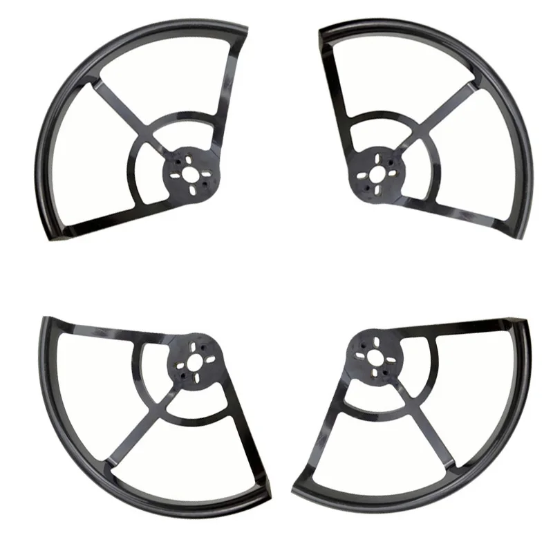 Lot de 4 anneaux de protection d'hélice 3 pouces pour drone FPV, empilés avec un angle pour voir l'épaisseur.