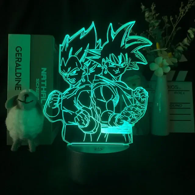 Dragon Ball Lampada Da Tavolo Monkey King Goku Figure 3D Led Night Light Super Saiyan Ornament Light Bambini Compleanno Regali Di Natale