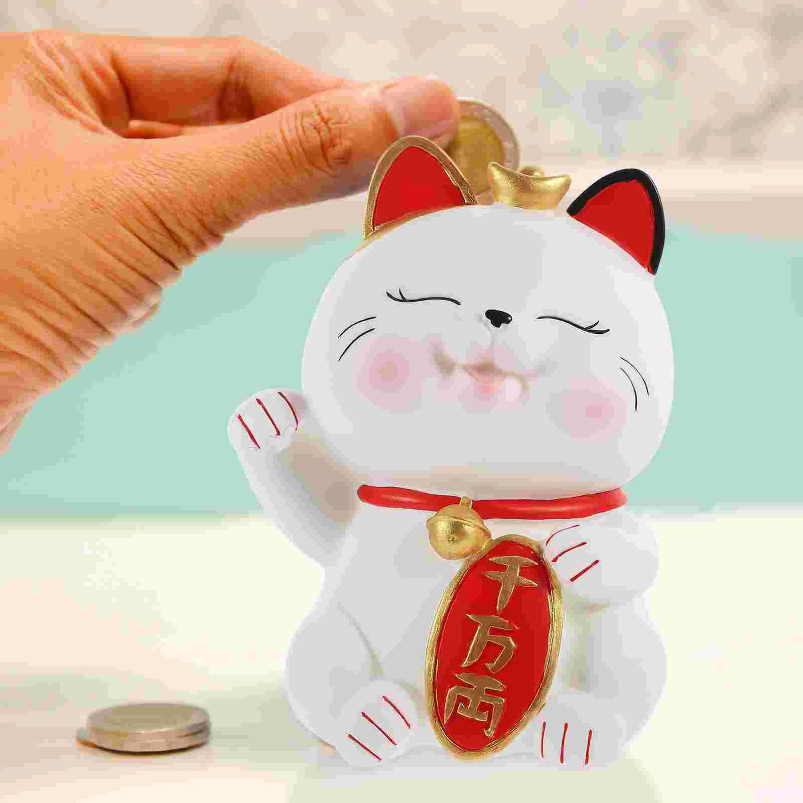 Animal Lucky Cat Piggy Bank Kids Girls Money Aesthetic Room Decor Fortune Cat-shaped 2