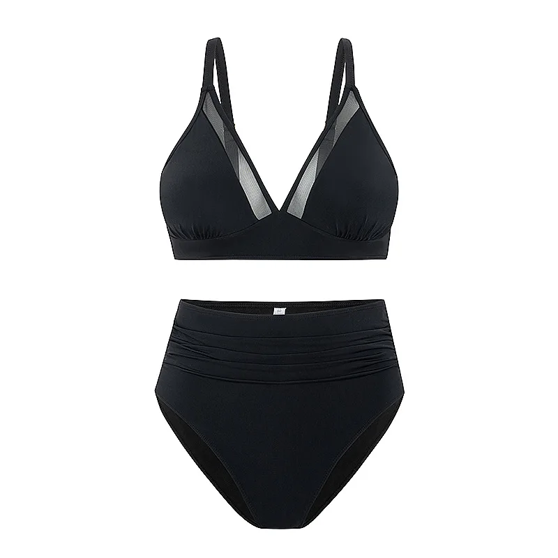 Sexy Big Size Bikini Set Plus Size Swimwear Women High Waist Two Piece Swimsuit Bath Suits Beachwear Swimming Suit Monokini
