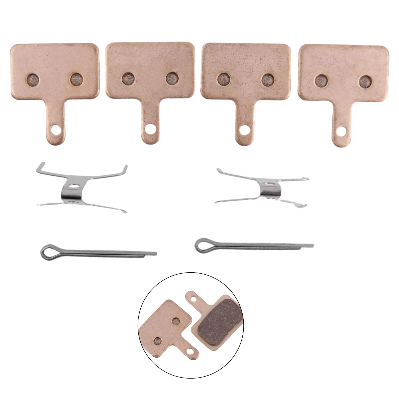 

2 Pairs Ebike Disc Brake Pads For XOD Brake Calipers Full Metal Sintering Pads Gold Full Metal More Smooth Braking Feeling