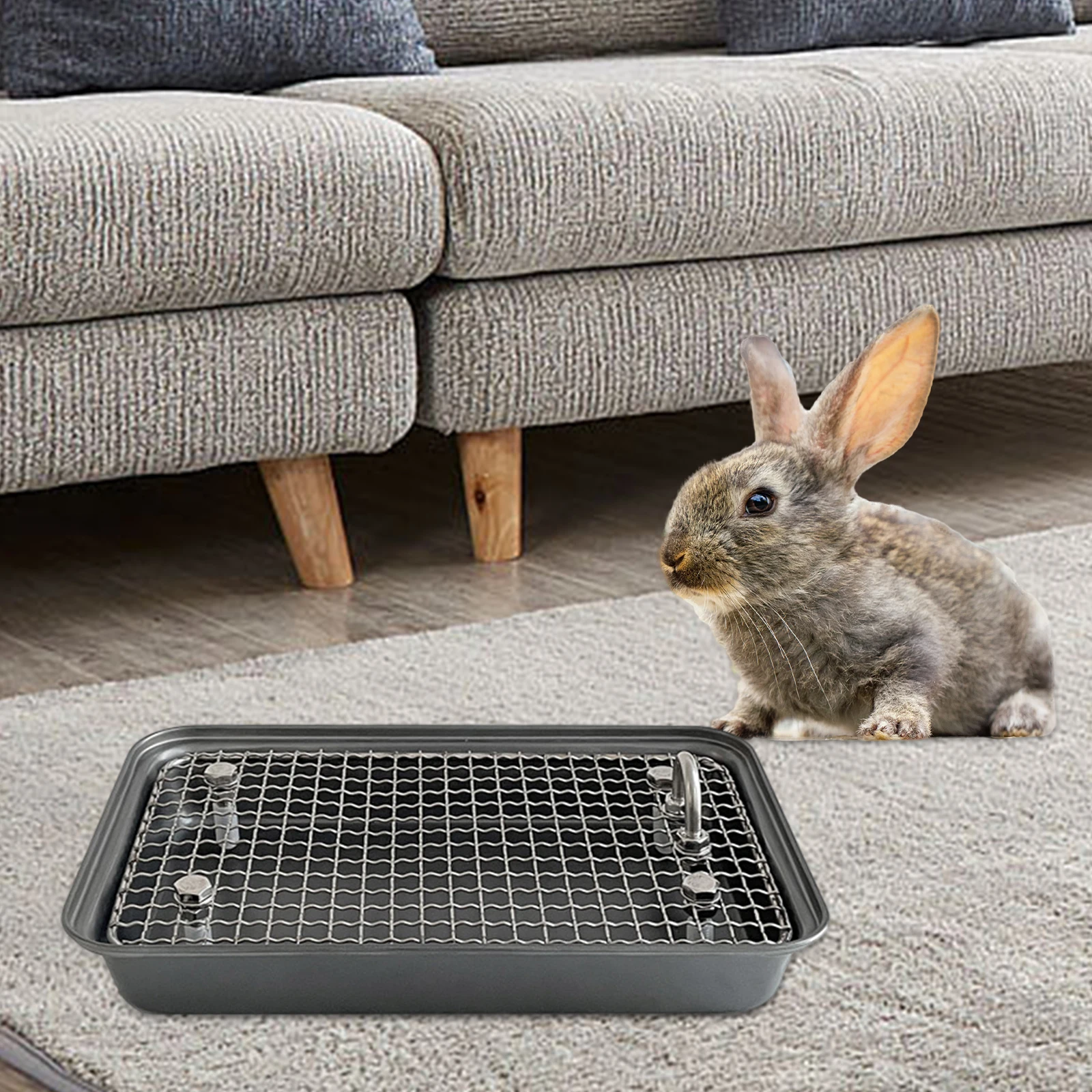 Rubyhome Litter Box For Bunny Cage Litter Box Bunny RUBYHOME