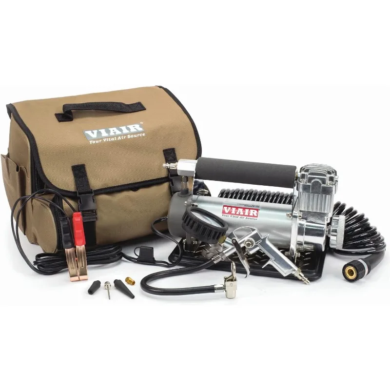 

2023 VIAIR 450P/45043 Automatic Portable Compressor, Tire Inflator Kit, Air Compressor 150 PSI/1.80 CFM, Silver