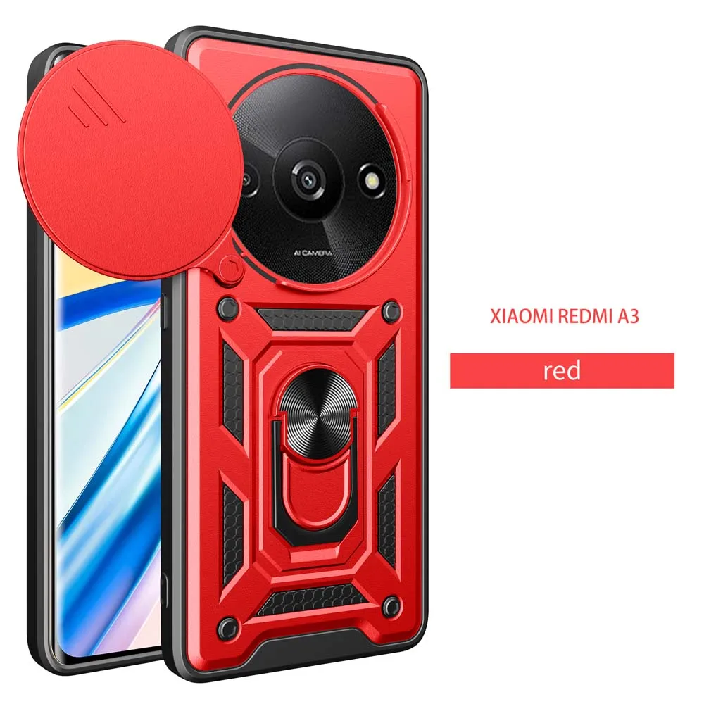 Durable Shockproof Armor Case with Magnetic Holder and Ring Stand