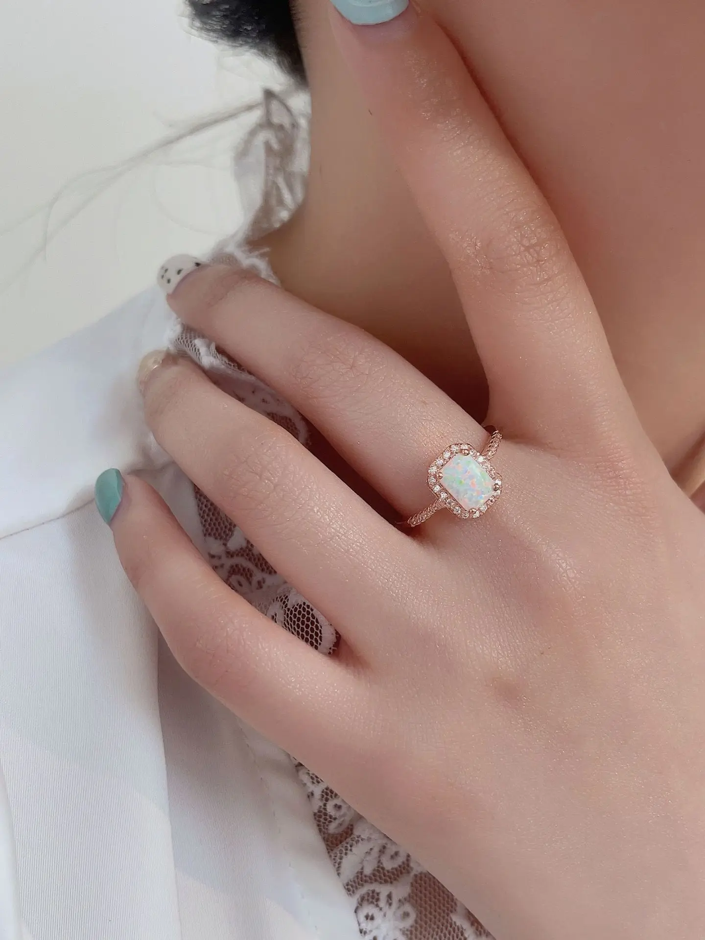 

Женское кольцо Aobao из розового золота 2023 пробы, в европейском и американском стиле