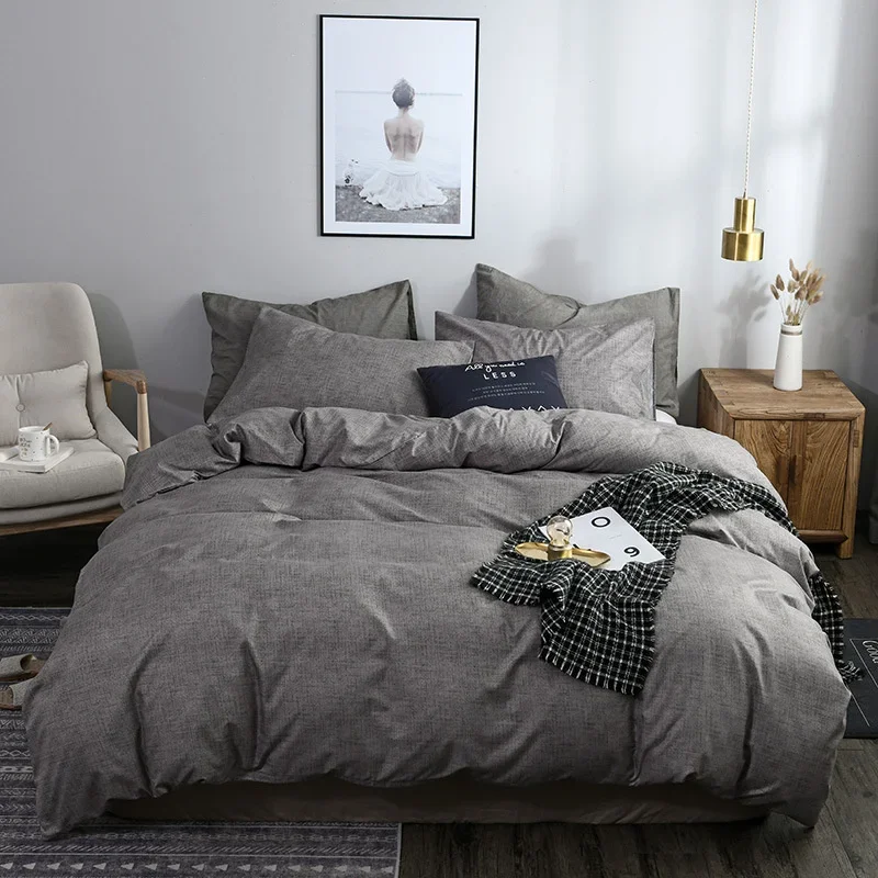 Solid Color Super Soft Duvet Cover Set with Pillowcases - Luxurious Bedding Set