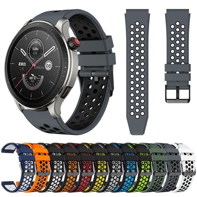 22MM Sport Strap for Amazfit GTR 4/GTR 3 Pro/GTR 3/GTR 2/GTR 2e, for  Ticwatch Pro 3, for Huawei GT 2 Replacement Wristbands Silicone Bands  Adjustable