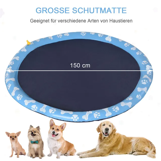 Piscine pliable pour chien, baignoire portable pour animaux de compagnie, piscine extérieure pour chiens et chats, grande piscine rafraîchissante facile à installer 1