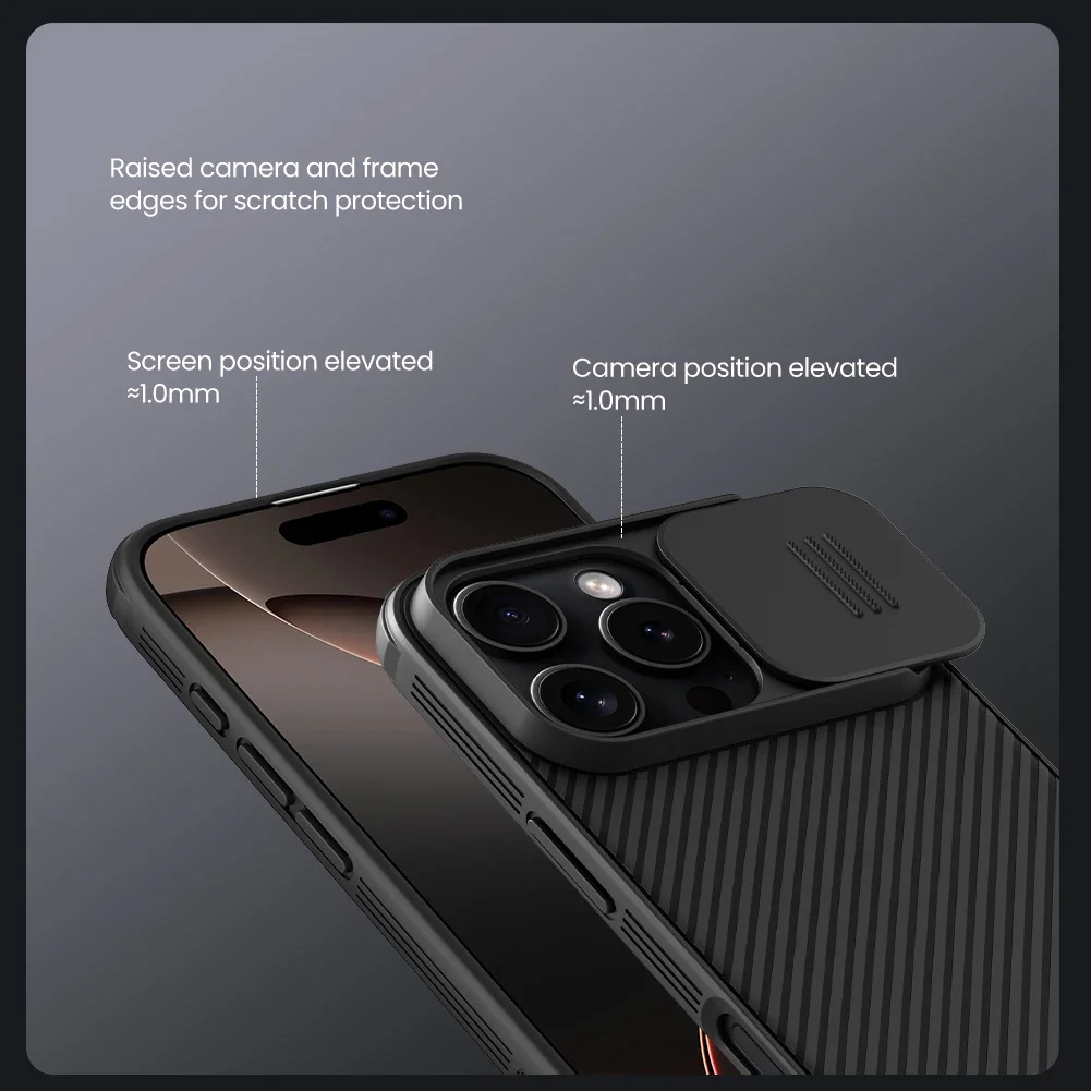 Nillkin Camshield Pro Case with Camera Slide Protection and Soft TPU Frame