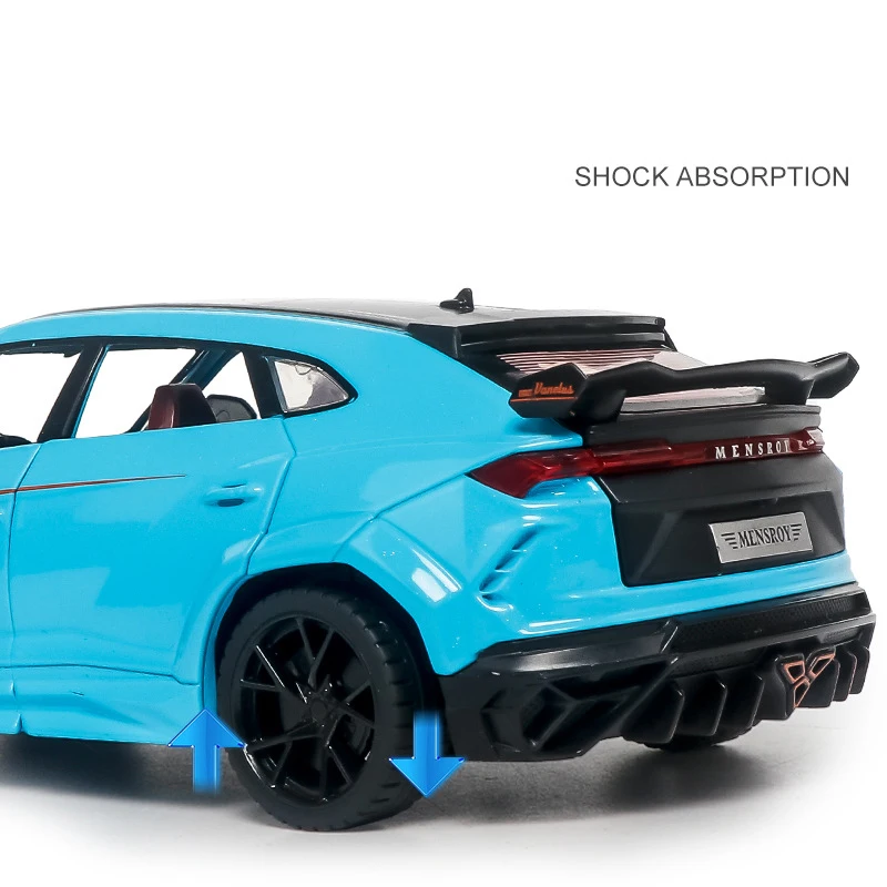 1:24 Lambos URUS Bison Mansory SUV Alloy Cast Toy Car Model Sound and Light Children's Toy Collectibles Birthday gift 5