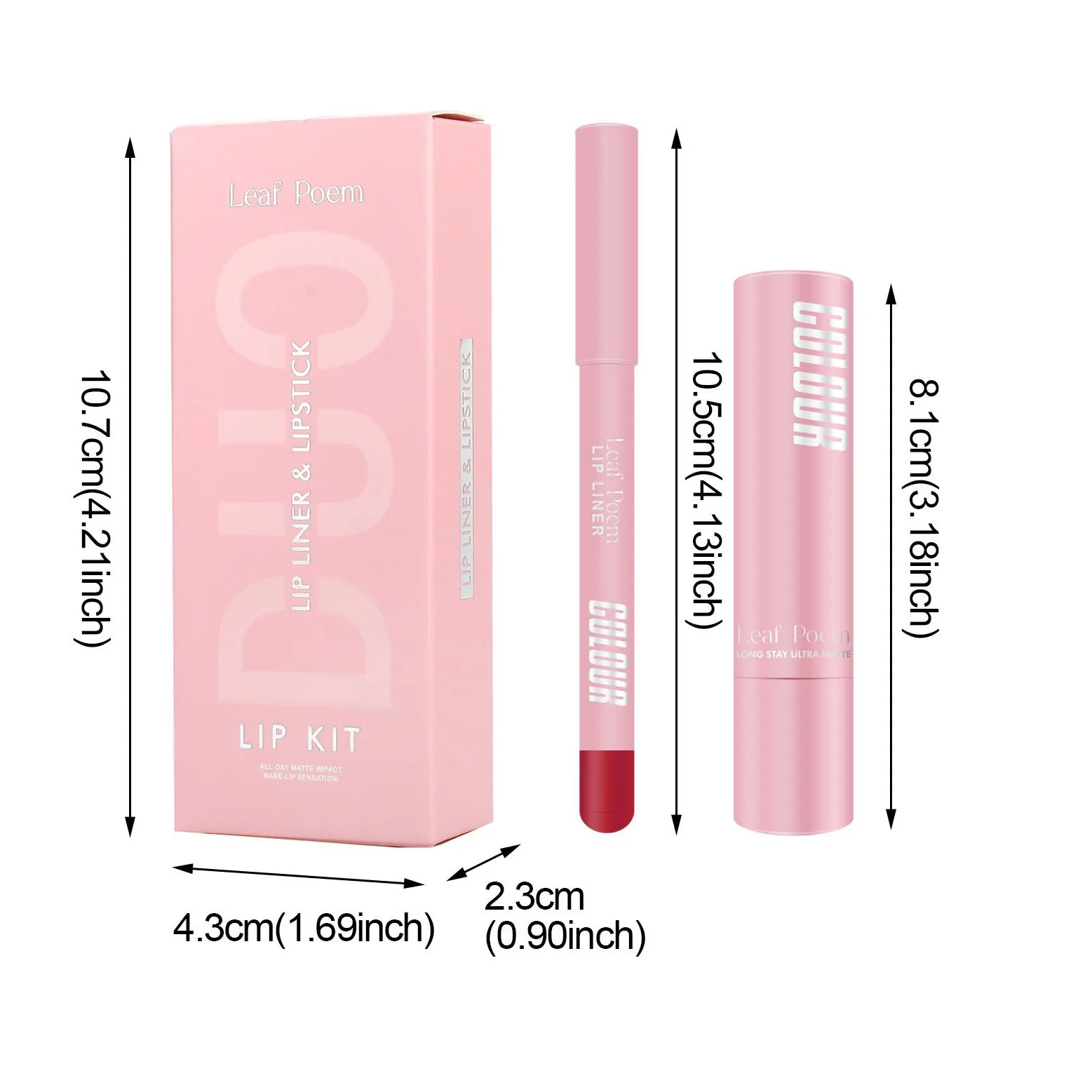 8-color Lip Liner Lipstick Pen Set Red Contour Tint Lipstick Sexy Red Contour Tint Lipstick Non-stick Cup Lipliner Pen Make 6