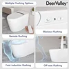 Smart Toilet, Tankless Elongated Electric 1pc Toilet with Smart Bidet, 1.28 GPF for In White with Seat Heating, Remote Control 6