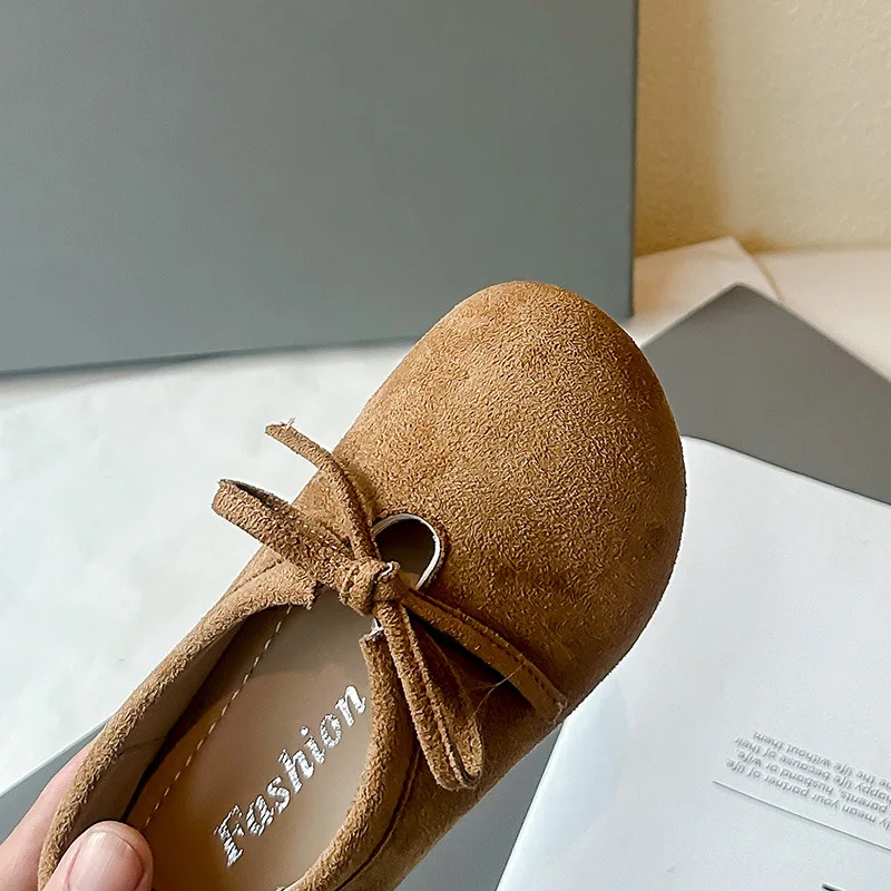 Spring Leather Shoes New Fashion Comfort Princess Shoes Soft Soles Anti Slip Simple Design Girl Shoe Breathable Casual Kid Shoe