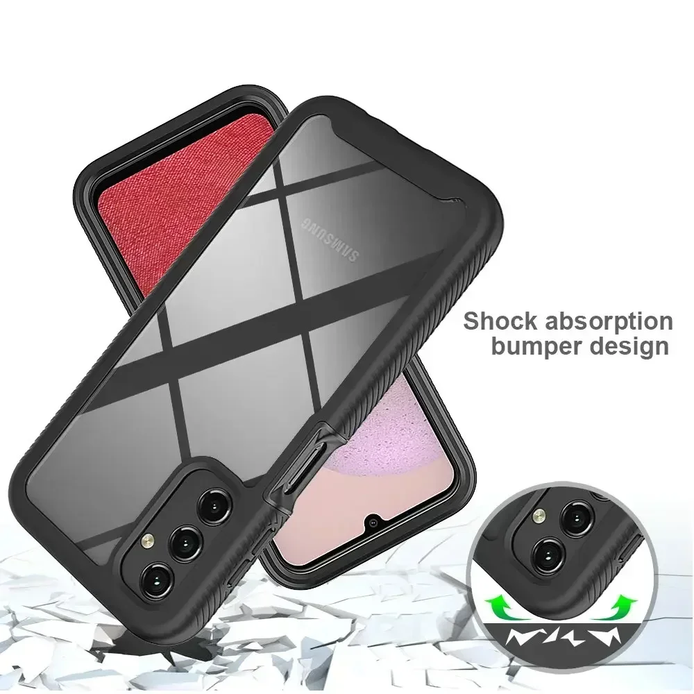 Crystal Clear 360° Protective Case with Screen Film and Bumper Cover