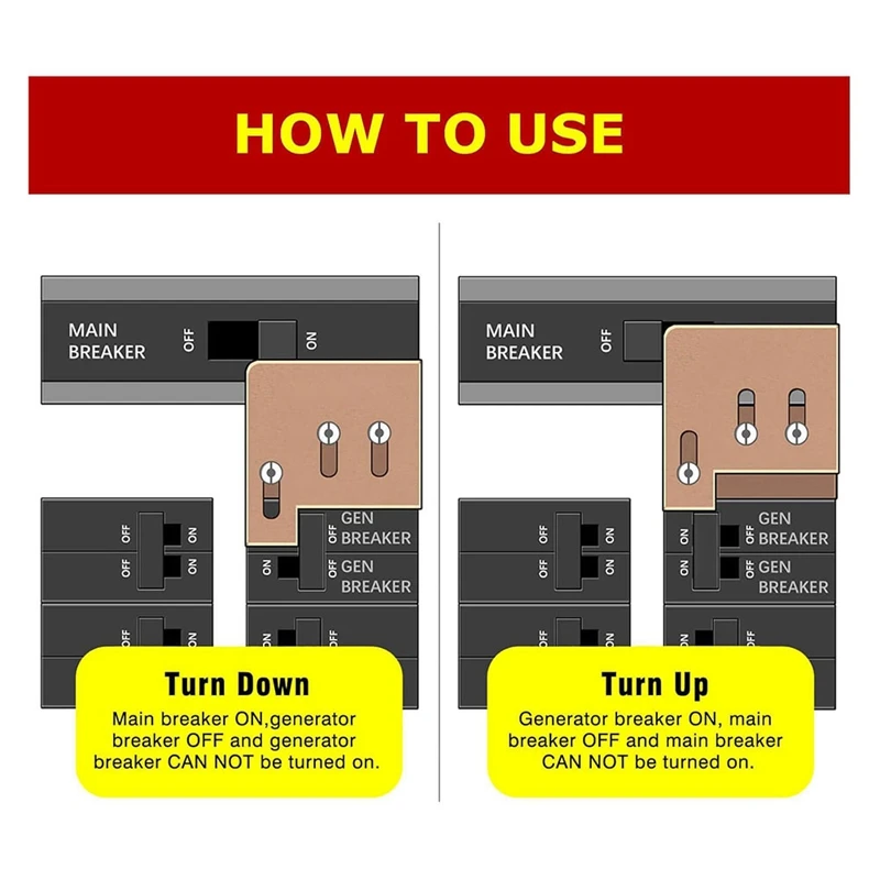 발전기 인터록 키트, D QO 또는 홈라인 150 또는 200 앰프 패널 메인 및 발전기 차단기 간 내구성 공간, 1-3/8 인치