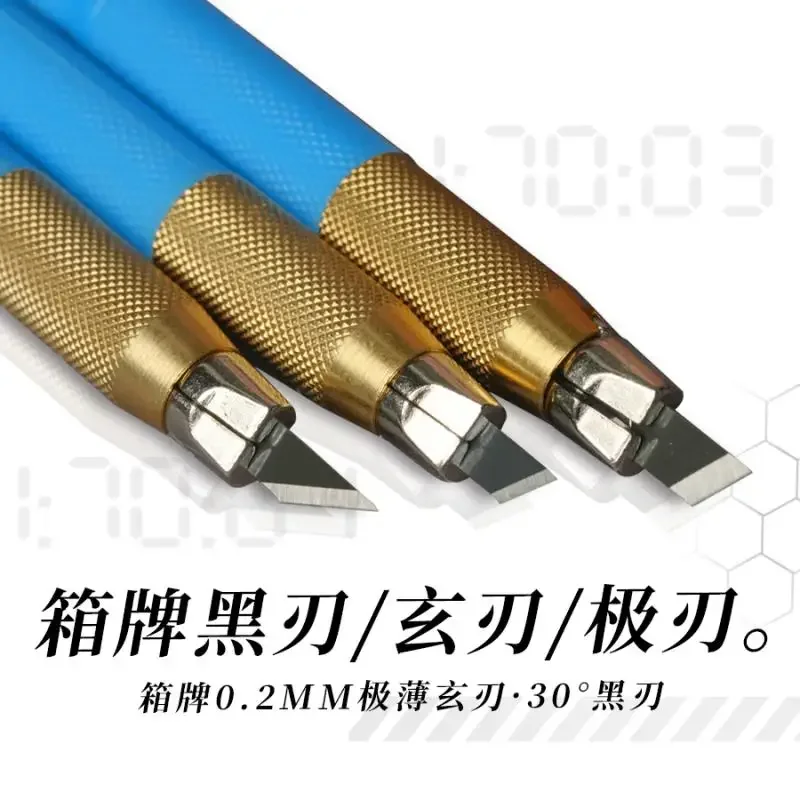 HSIANG Model Tool Multifunctional Metallic Pen Knife Replacement Blades Model Tool Set for Military Craft Tools DIY