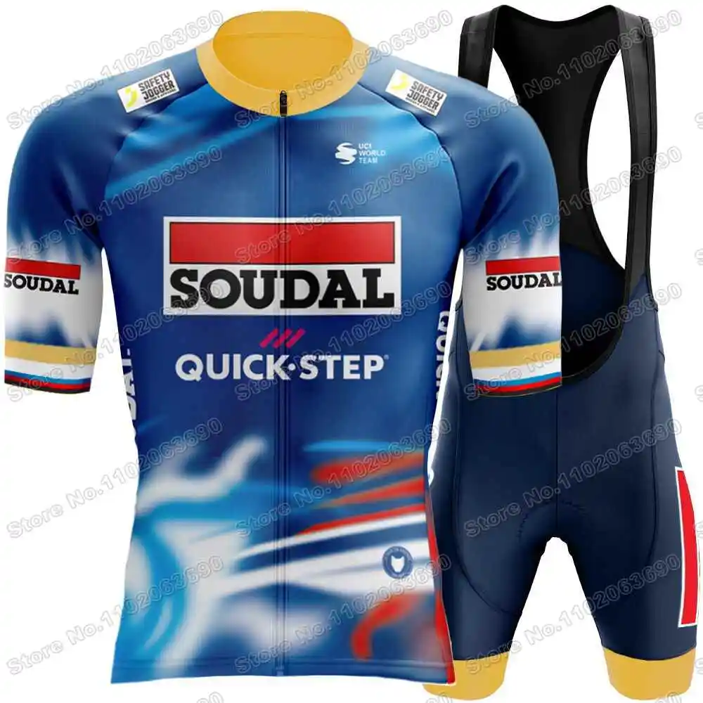 Soudal Quick Step Cycling Jersey Set Belgium Remco Evenepoel Cycling Clothing Men Road Bike Shirts Suit Bicycle Bib Shorts,cycling jersey,cycling shirt,cycling suit,cycling jersey set