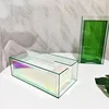 Colorful Acrylic Drawer Tissue Box Luxury Desktop Transparent Rainbow Napkin Box Ins Style Home Creative Bathroom Storage 3