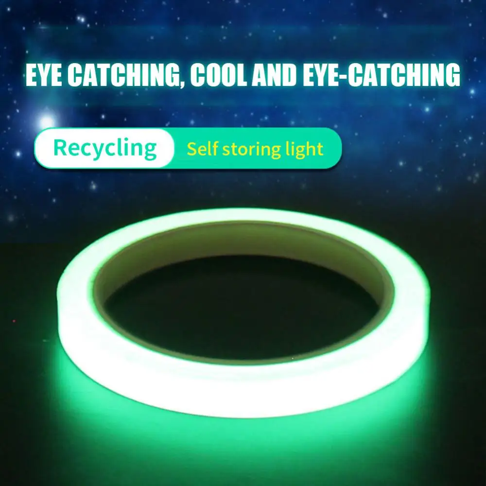 3/5/10PCS Car Reflective Sticker Durable Green Warning Ground Light Reflective Fluorescent Car Interior Accessories