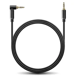 Gold - Plated Right Angle 3.5mm Aux Audio Cable - 3m (Black)