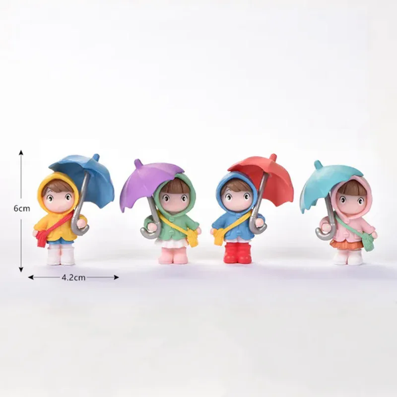 자동차 인테리어 장식 피규어, 자동차 백미러 대시 보드 장식, 액세서리 우산 센터 콘솔 창, 4 개